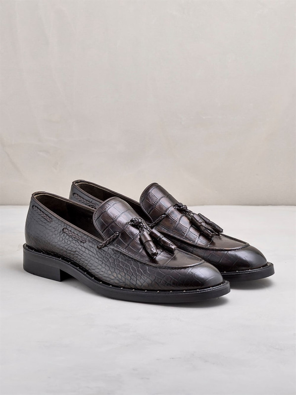 Kahve erkek ayakkabı - Elle Shoes