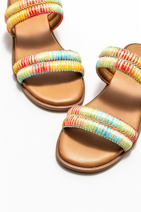 Sarı düz kadın terlik - Elle Shoes