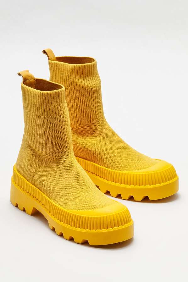 Sarı kadın bot, günlük kullanım için - Elle Shoes
