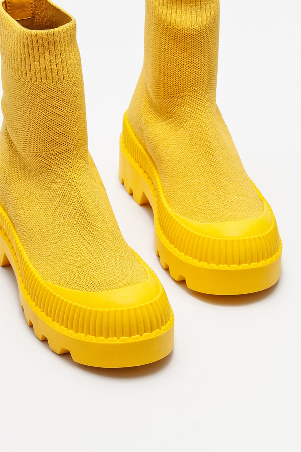 Sarı kadın bot, günlük kullanım için - Elle Shoes