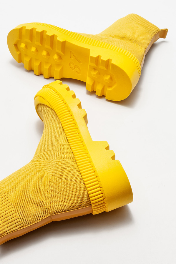 Sarı kadın bot, günlük kullanım için - Elle Shoes