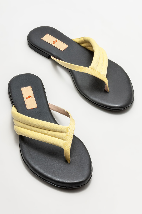 Sarı kadın terlik - Elle Shoes