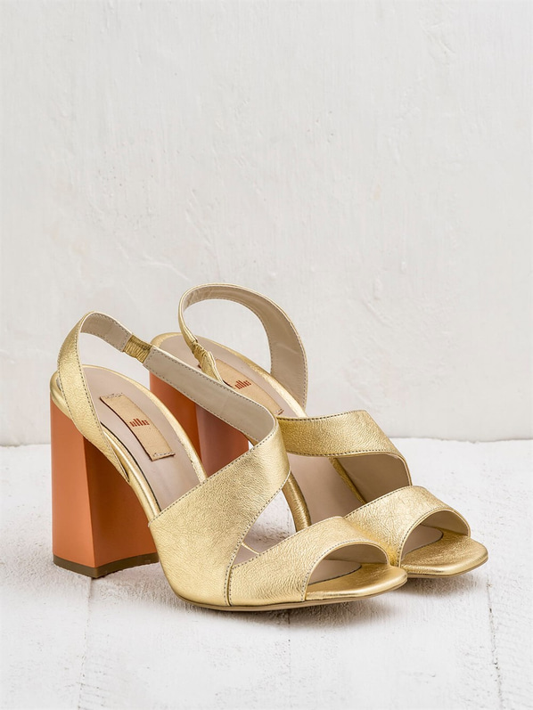 Altın kadın ayakkabı - Elle Shoes