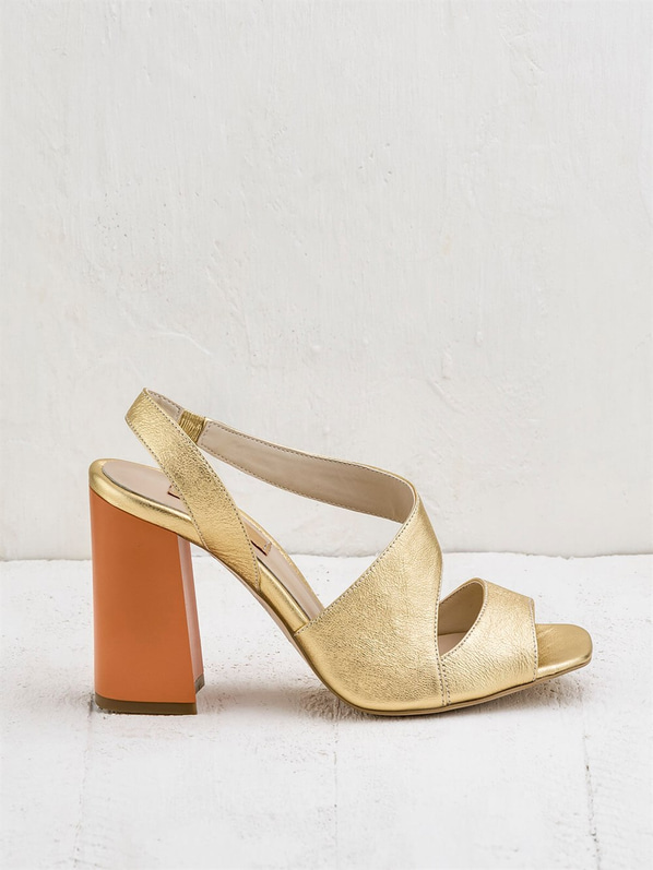 Altın kadın ayakkabı - Elle Shoes