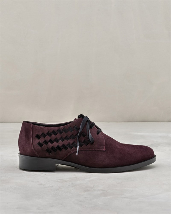 Bordo siyah kadın ayakkabı - Elle Shoes
