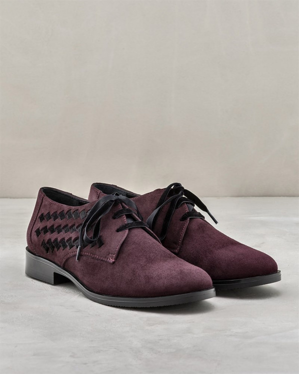 Bordo siyah kadın ayakkabı - Elle Shoes