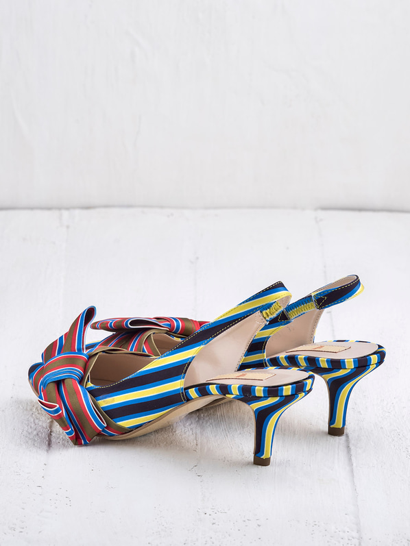 Çok renkli ince topuklu kadın ayakkabı - Elle Shoes
