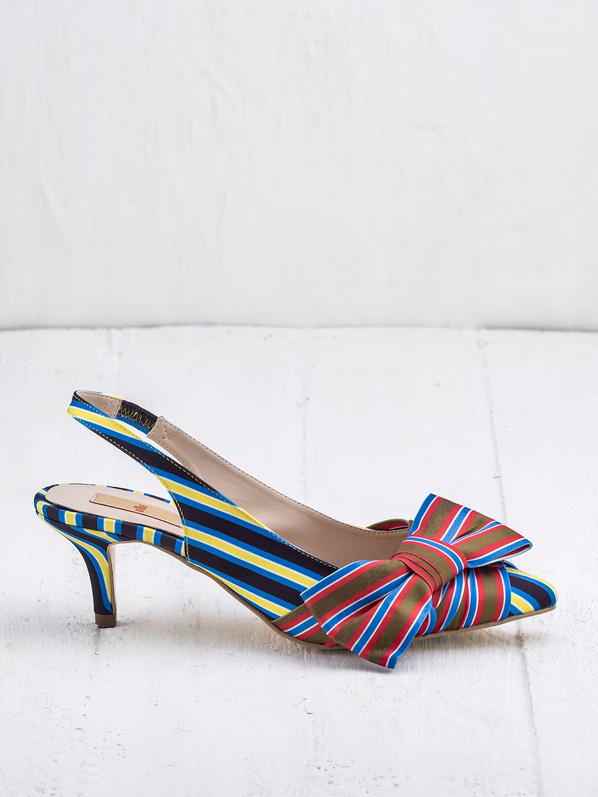 Çok renkli ince topuklu kadın ayakkabı - Elle Shoes