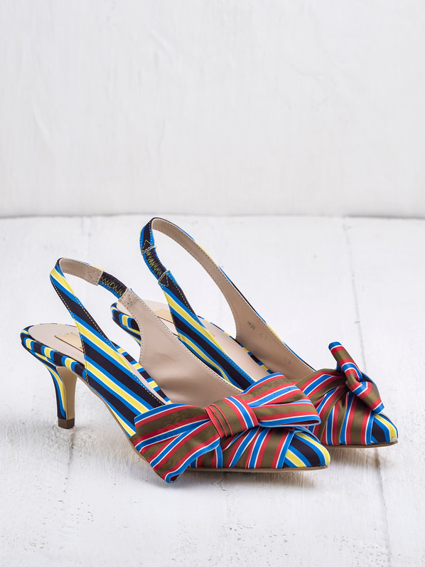 Çok renkli ince topuklu kadın ayakkabı - Elle Shoes