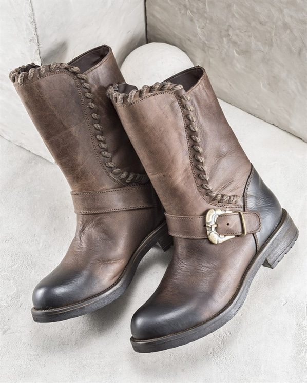 Kahve kadın bot - Elle Shoes