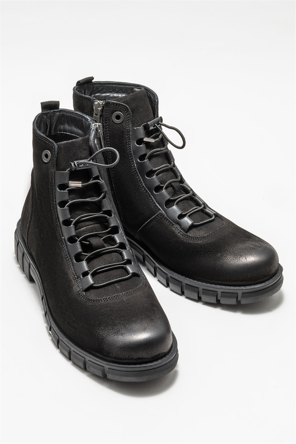 Siyah erkek günlük bot, günlük kullanım için - Elle Shoes