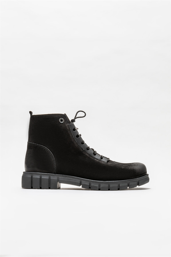 Siyah erkek günlük bot, günlük kullanım için - Elle Shoes