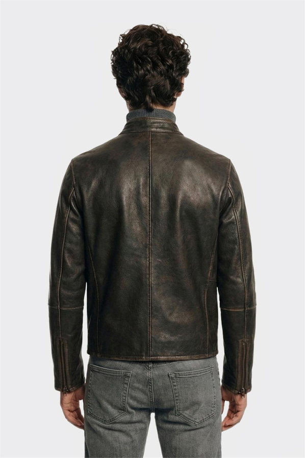 Siyah Deri Erkek Ceket