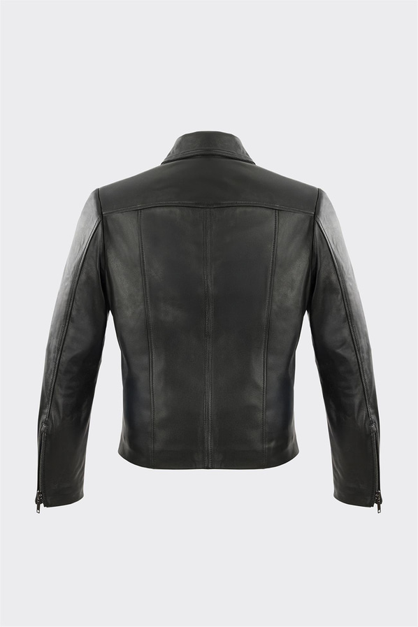 Siyah Deri Erkek Ceket