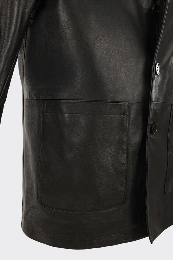 Siyah Deri Erkek Ceket