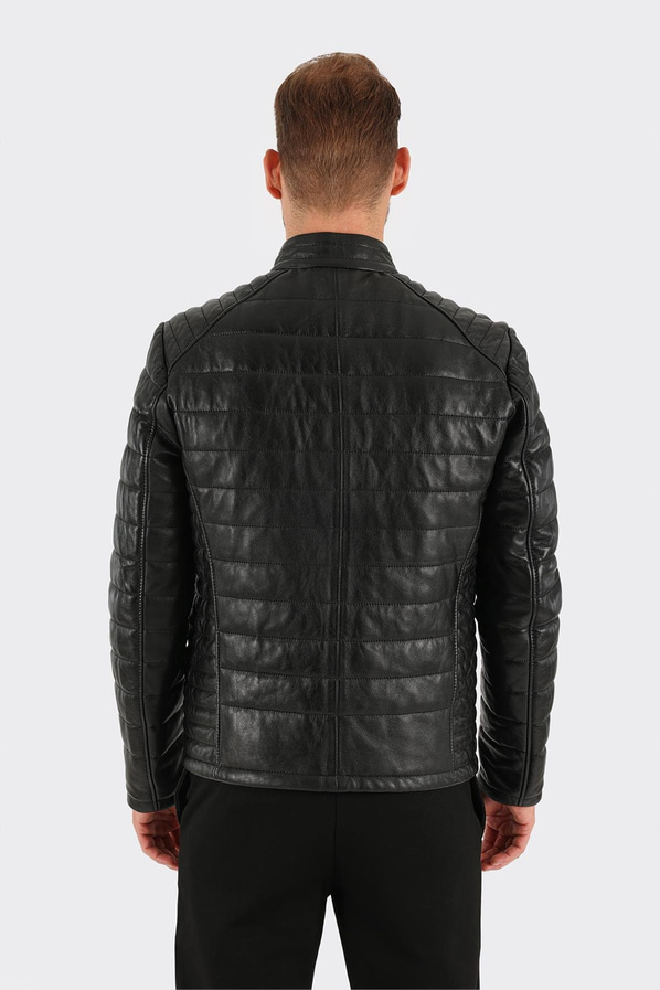 Siyah Deri Erkek Ceket