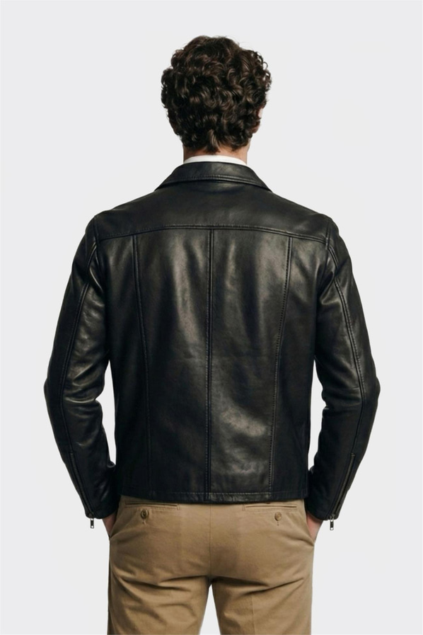 Siyah Deri Erkek Ceket