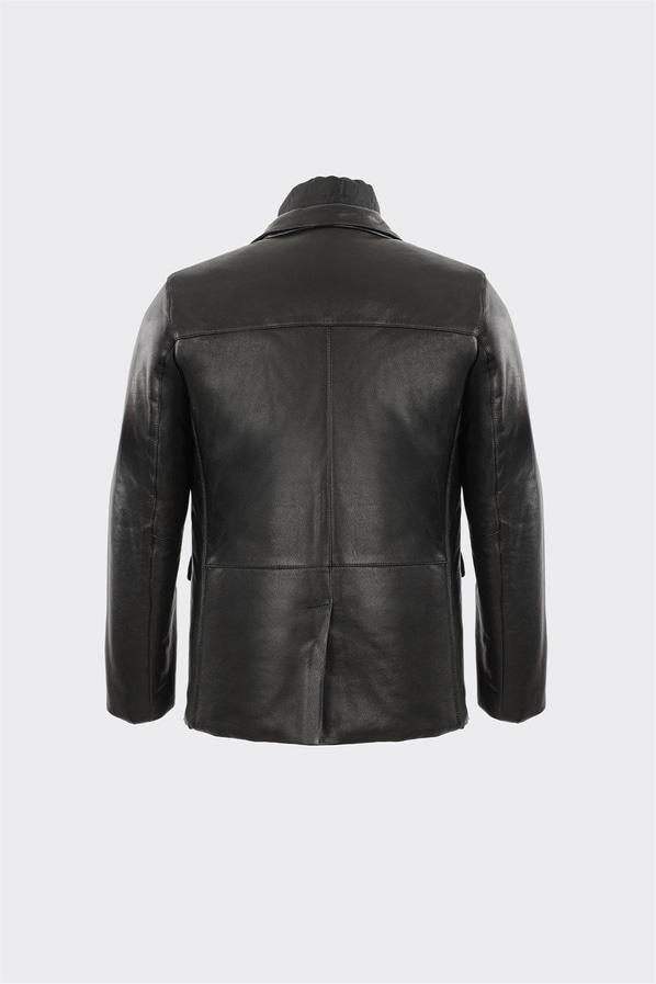 Siyah Deri Erkek Ceket