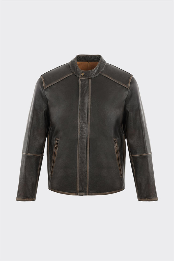 Siyah Deri Erkek Ceket