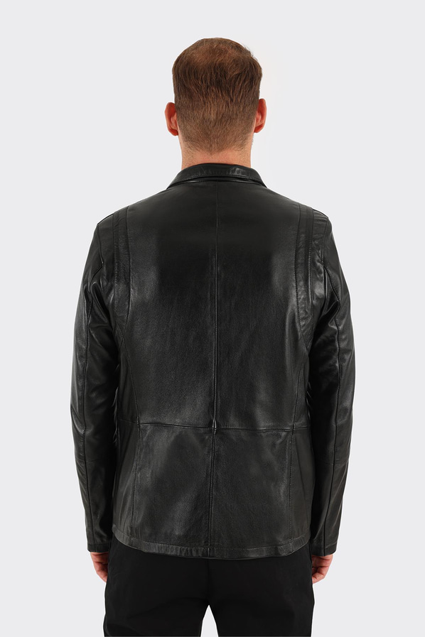 Siyah Deri Erkek Ceket
