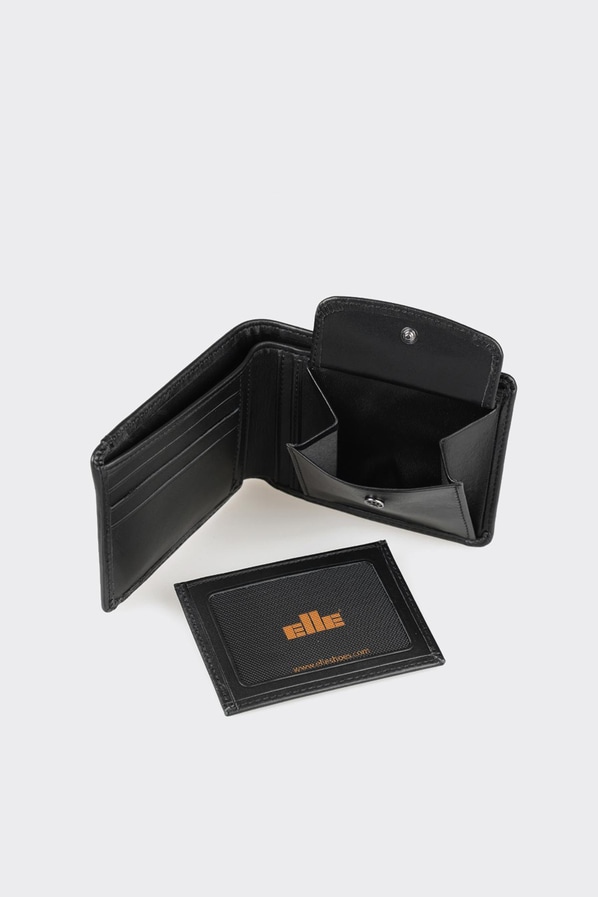 Siyah deri erkek cüzdan - Elle Shoes