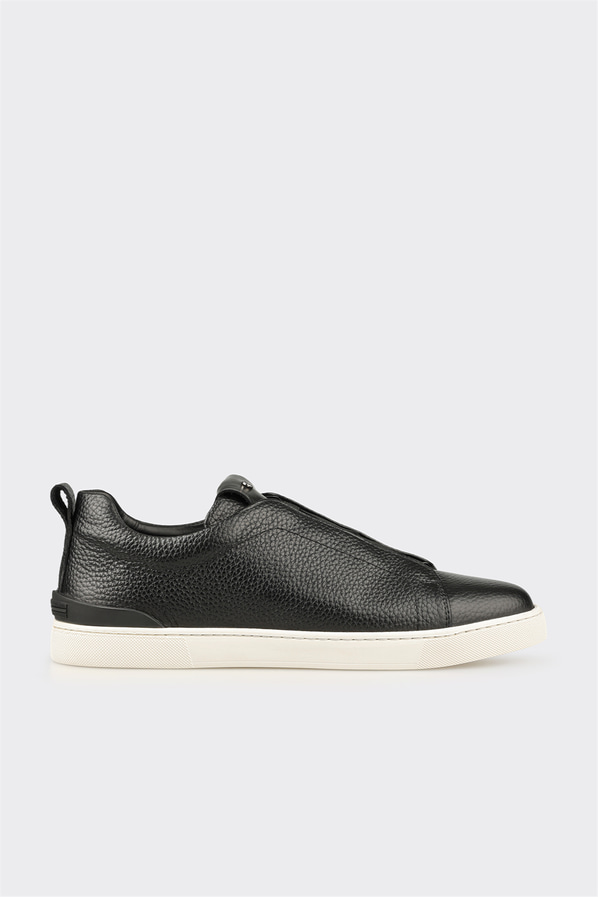 Siyah deri erkek günlük ayakkabı, günlük kullanım için - Elle Shoes