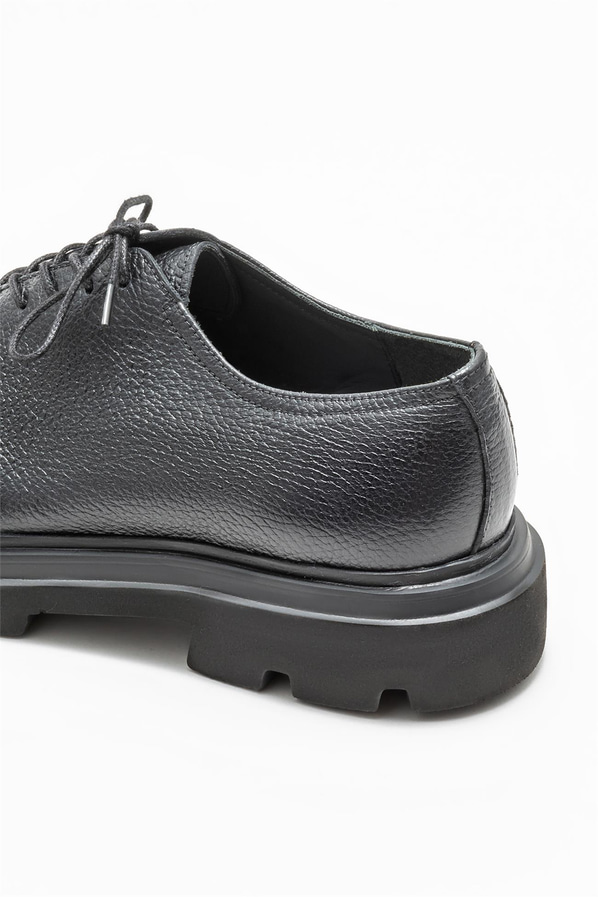 Siyah deri erkek günlük ayakkabı, günlük kullanım için - Elle Shoes