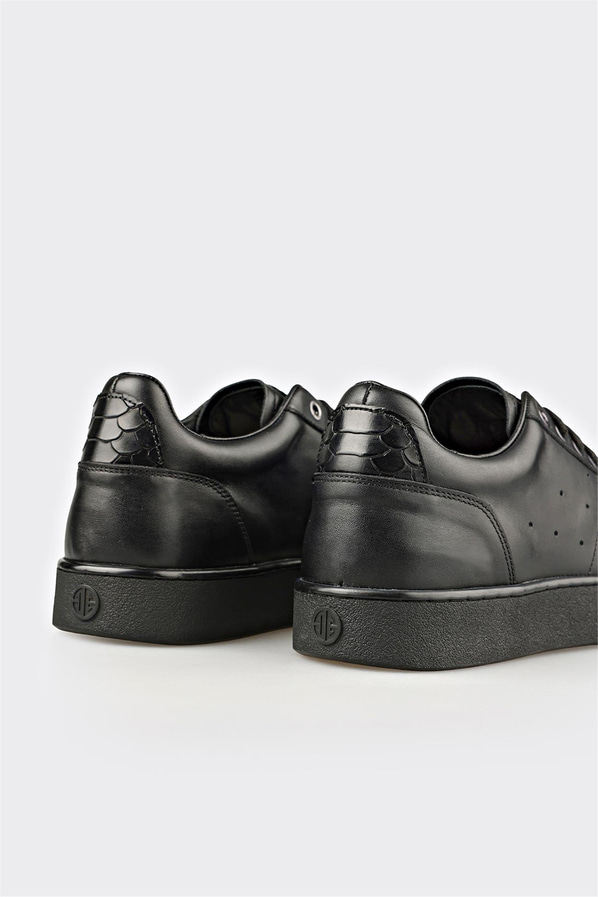 Siyah Deri Erkek Günlük Ayakkabı