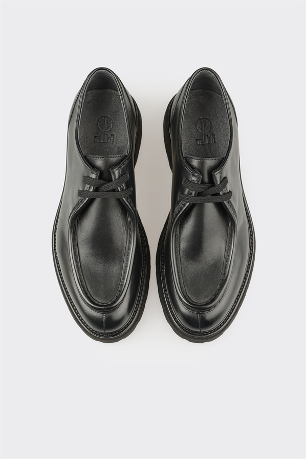 Siyah deri erkek günlük ayakkabı, günlük kullanım için - Elle Shoes