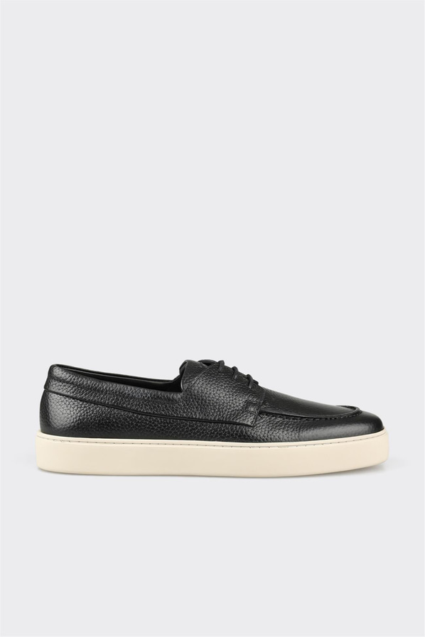 Siyah deri ve süet erkek günlük ayakkabı, günlük kullanım için - Elle Shoes