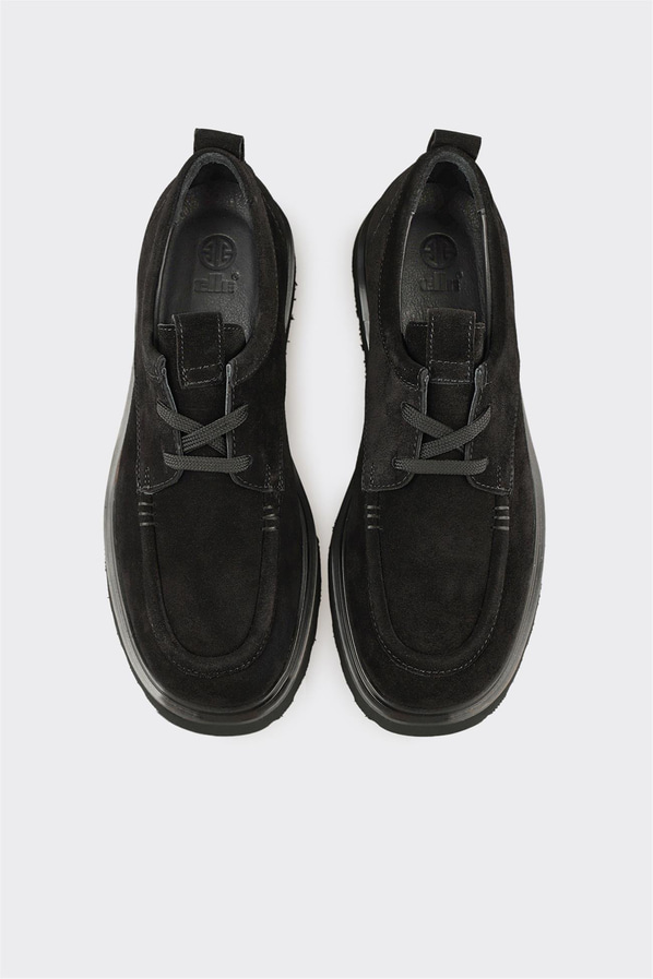 Siyah Deri Erkek Günlük Ayakkabı