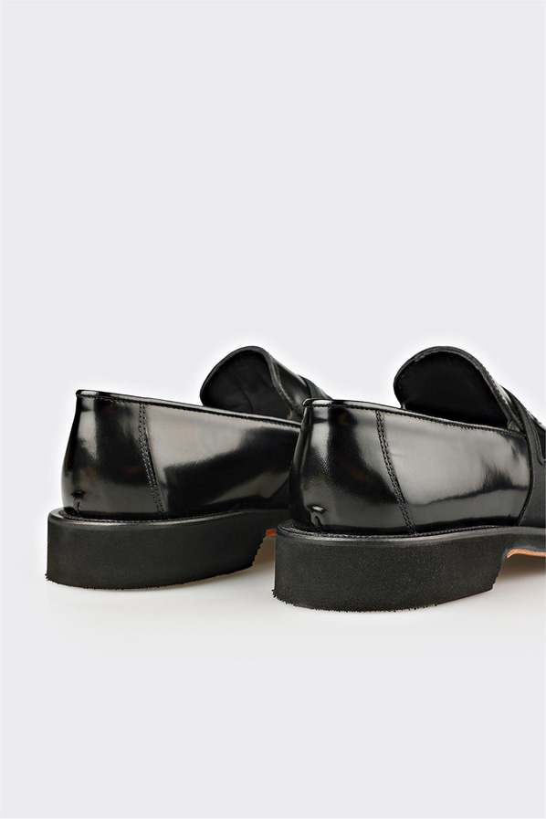 Siyah Deri Erkek Günlük Ayakkabı