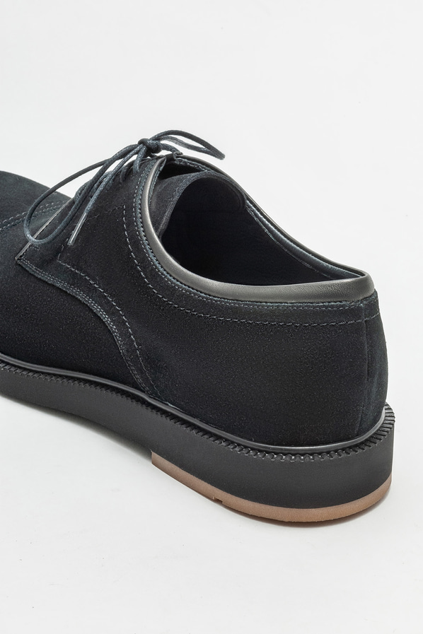 Siyah deri erkek günlük ayakkabı, günlük kullanım için - Elle Shoes