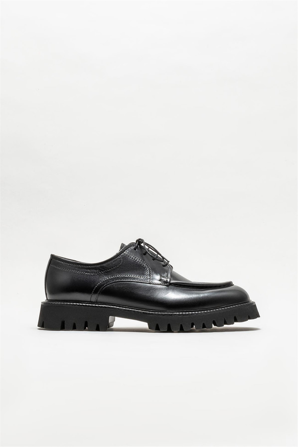 Siyah deri erkek günlük ayakkabı, günlük kullanım için - Elle Shoes