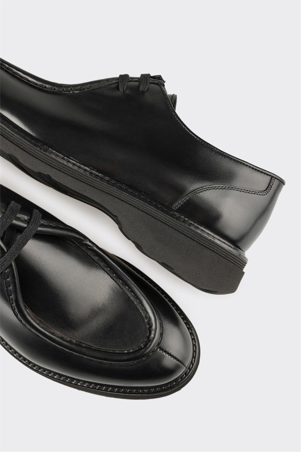 Siyah Deri Erkek Günlük Ayakkabı