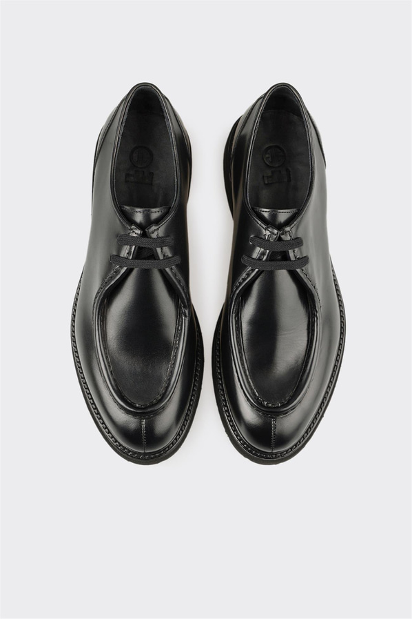 Siyah Deri Erkek Günlük Ayakkabı