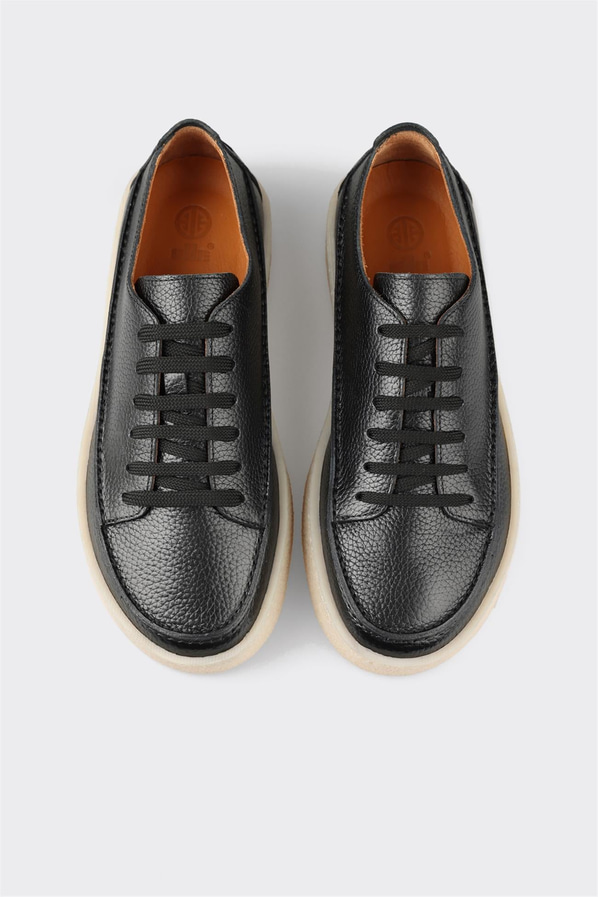 Siyah deri ve süet erkek günlük ayakkabı, rahat kullanım için - Elle Shoes