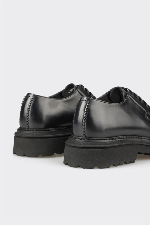 Siyah deri erkek günlük ayakkabı, günlük kullanım için - Elle Shoes