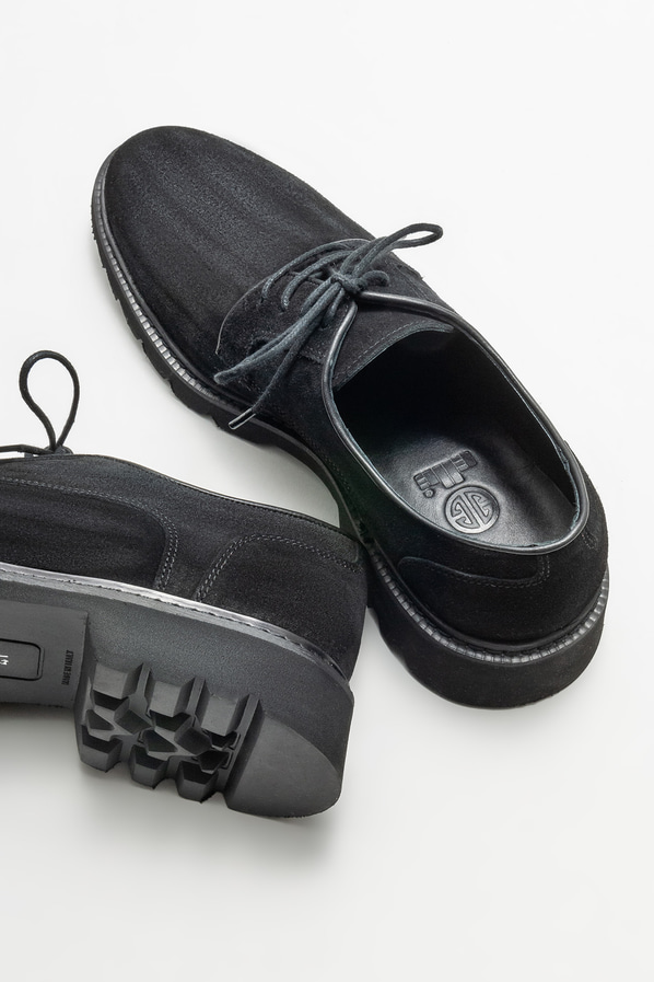 Siyah deri erkek günlük ayakkabı, günlük kullanım için - Elle Shoes
