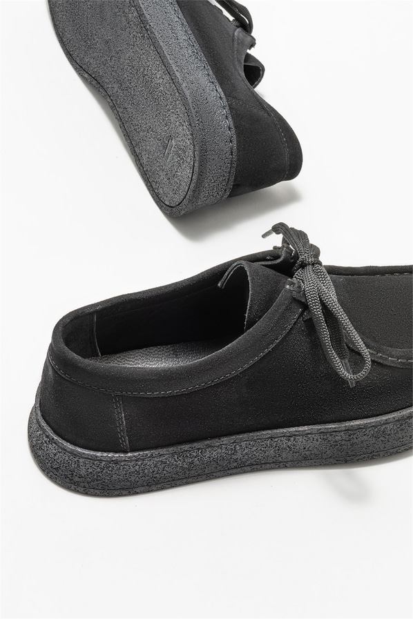 Siyah deri erkek günlük ayakkabı, günlük kullanım için - Elle Shoes