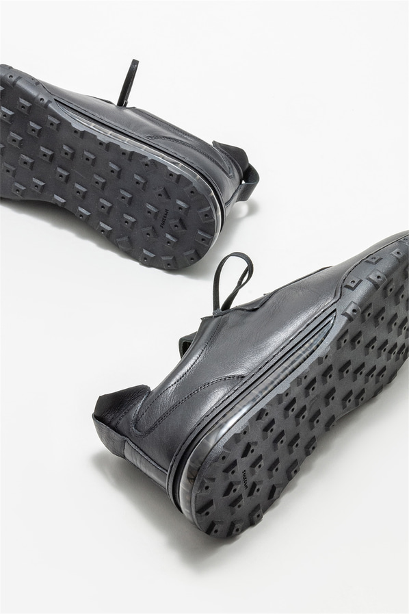 Siyah deri erkek günlük ayakkabı, günlük kullanım için - Elle Shoes