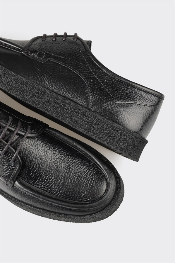 Siyah deri erkek günlük ayakkabı, günlük kullanım için - Elle Shoes