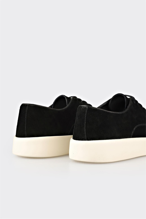 Siyah deri erkek günlük ayakkabı, rahat kullanım için - Elle Shoes