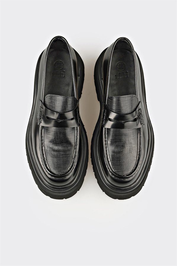 Siyah Deri Erkek Günlük Ayakkabı