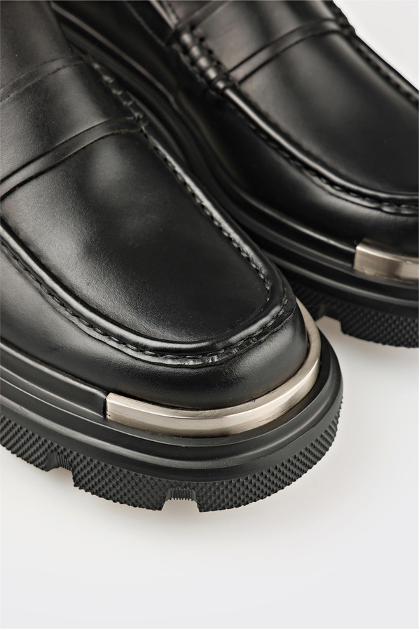 Siyah Deri Erkek Günlük Ayakkabı