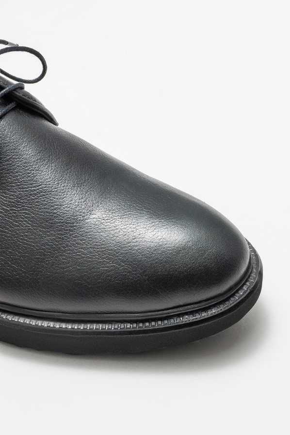 Siyah deri erkek günlük ayakkabı, günlük kullanım için - Elle Shoes