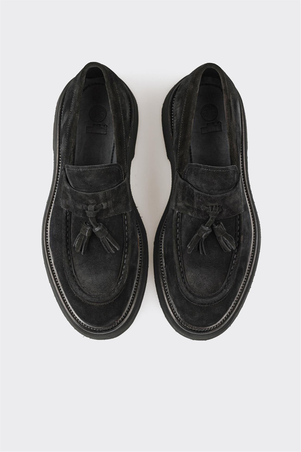 Siyah Deri Erkek Günlük Ayakkabı