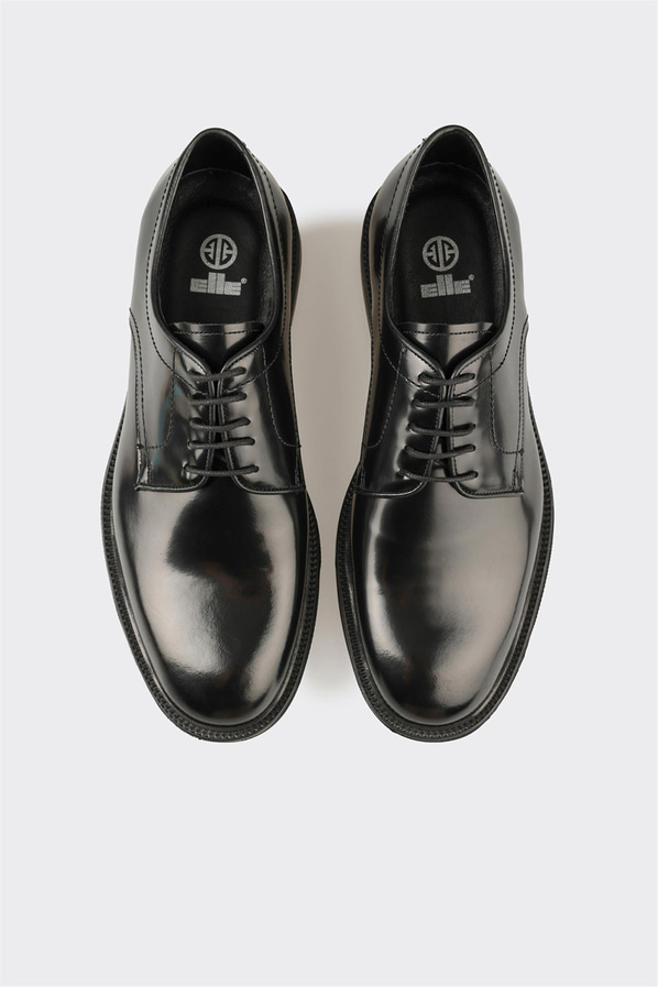 Siyah Deri Erkek Günlük Ayakkabı