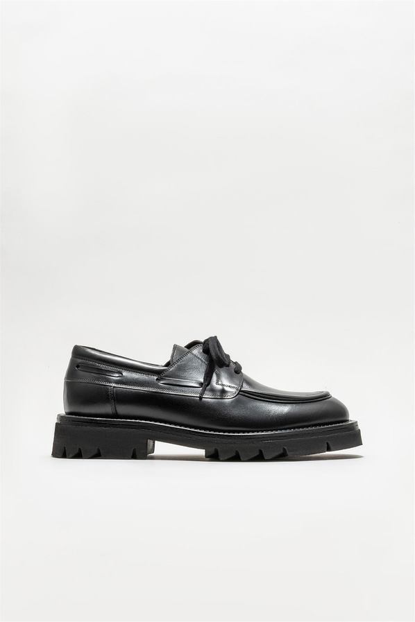 Siyah deri erkek günlük ayakkabı, günlük kullanım için - Elle Shoes