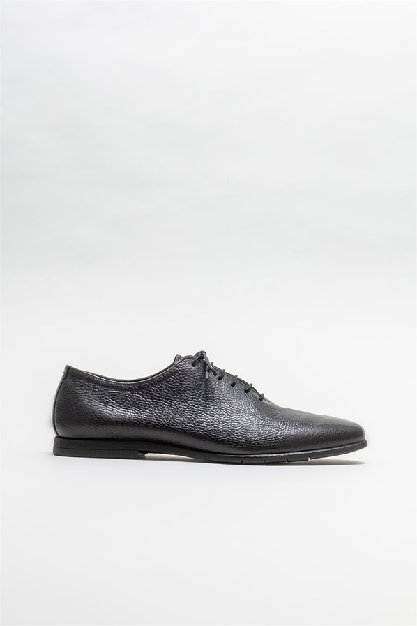 Siyah deri erkek günlük ayakkabı, günlük kullanım için - Elle Shoes